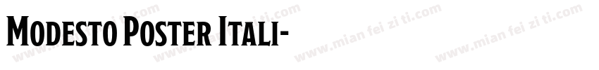 Modesto Poster Itali字体转换